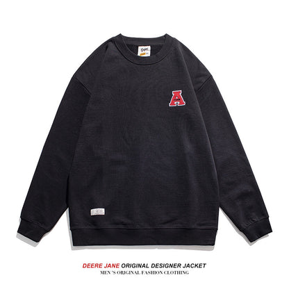 Men Pullover Hoodie Spring Sweater Male Loose All-Match Simple Leisure