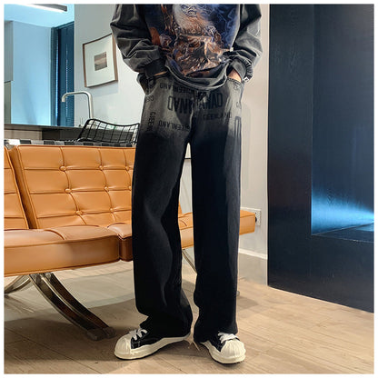 Men Jeans Vintage Jeans Vintage Baggy Straight Trousers