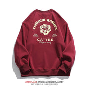 Men Pullover Hoodie round Neck Sweater Men's Winter Couple