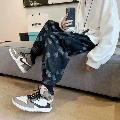 Men Jeans Hiphop Jeans Men's Summer Loose Cargo Pants
