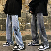 Men Jeans Spring and Autumn Wide Leg Trousers Hip Hop Retro Pants