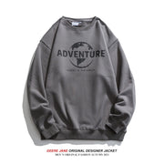 Men Pullover Hoodie Sweater Men's and Women's Spring and Autumn Loose Blue Autumn Top