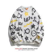 Men Pullover Hoodie Men's Spring and Autumn American Style Loose Trendy Couples Long Sleeve