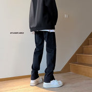 Men Jeans Slim-Fit Light Color Straight-Leg Overalls