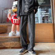 Men Jeans Fall Baggy Straight Trousers Wide Leg Trousers