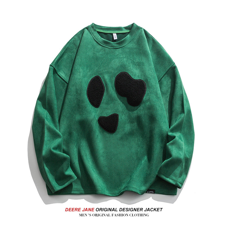 Men Pullover Hoodie Spring Sweater Men's Retro Loose Top