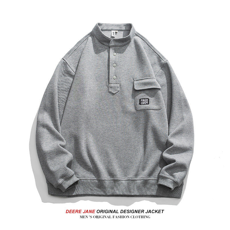 Men Pullover Hoodie Spring Sweater Men's Loose All-Match Casual