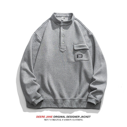 Men Pullover Hoodie Spring Sweater Men's Loose All-Match Casual