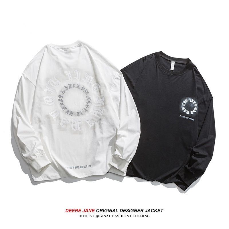 Men Pullover Hoodie Spring Sweater Men Loose Trendy All-Match Spring and Autumn