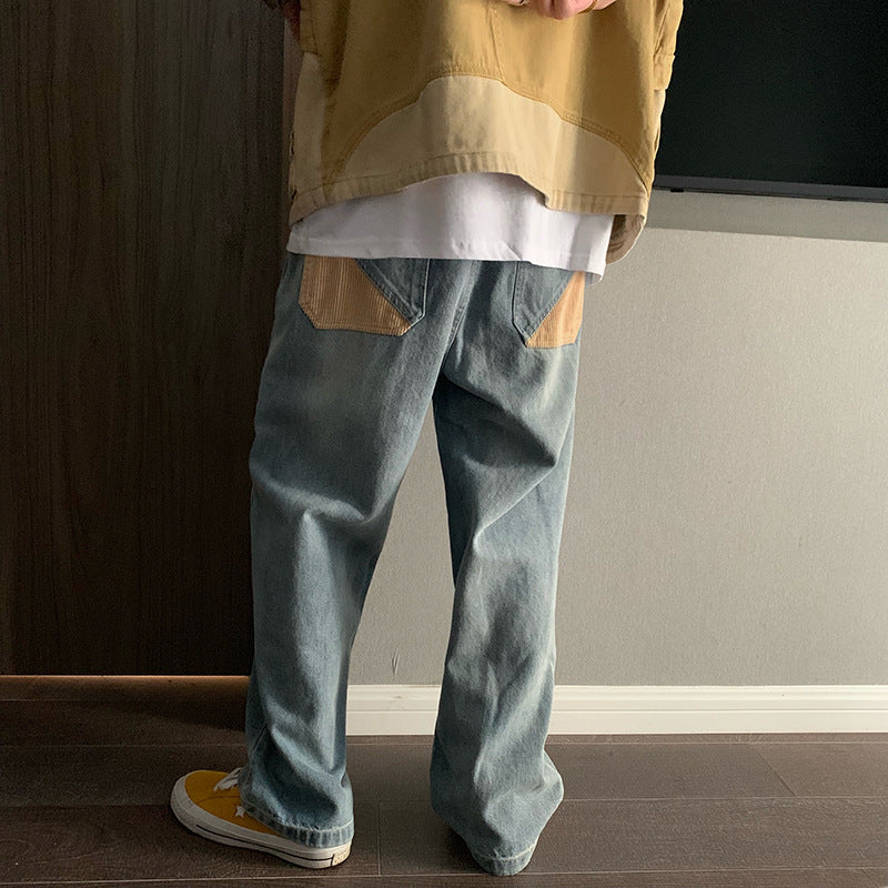 Men Jeans Retro Spring and Autumn Loose Straight Jeans