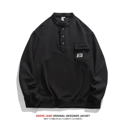 Men Pullover Hoodie Spring Sweater Men's Loose All-Match Casual