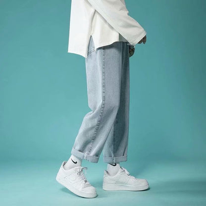 Men Jeans Summer Loose Straight Casual Pants