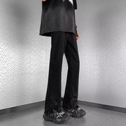 Men Jeans Raw Hem Ripped Skinny Jeans Summer Baggy Straight Trousers