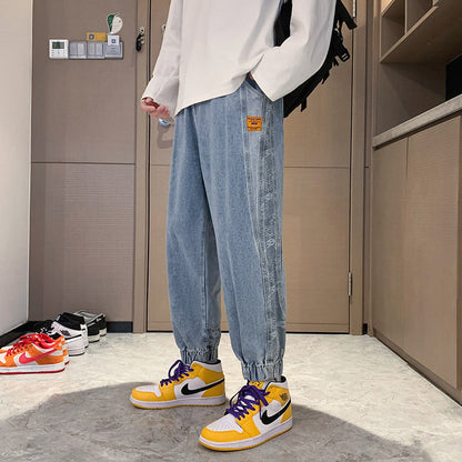 Men Jeans Autumn Hiphop Casual Pants Ankle Banded Pants