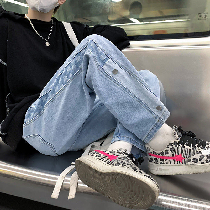 Men Jeans Straight Jeans for Boys Autumn Spring and Autumn Trousers