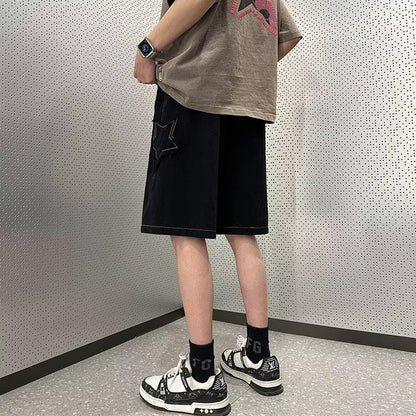 Men Jeans Hiphop XINGX Shorts Men's Summer Casual Oversize