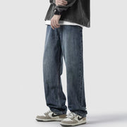 Men Jeans Straight Jeans Men's Summer Retro Pants