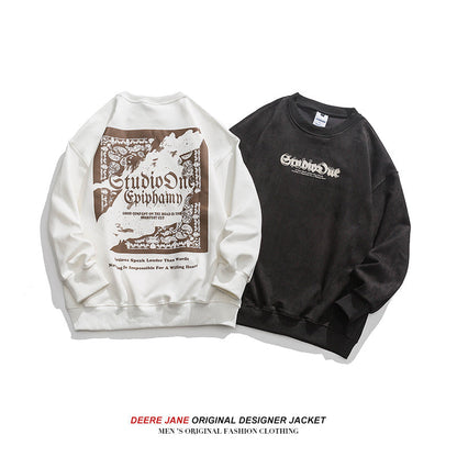 Men Pullover Hoodie Spring Sweater Men American Style Loose All-Match