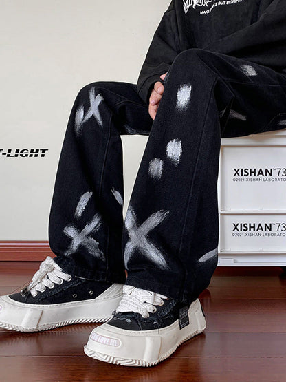 Men Jeans Slim Jeans Spring and Autumn Bootcut Trousers