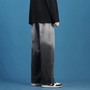 Men Jeans Summer Loose Straight Wide Leg Couple Casual Pants