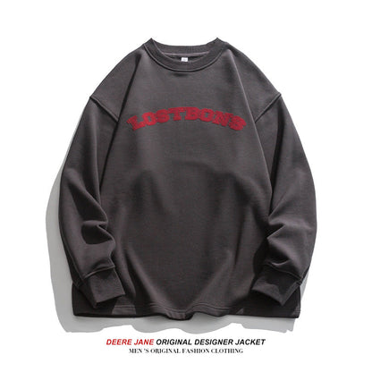 Men Pullover Hoodie Spring Sweater Men American Style Loose All-Match Fashion Spring and Autumn Leisure