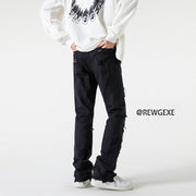 Men Jeans Ripped Straight Jeans Fall/Winter plus Size Slim Fit Trousers