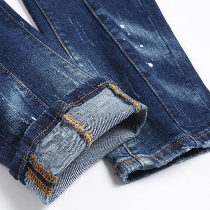 DSQ2 Jeans Distressed Slim-fit Stretch Jeans