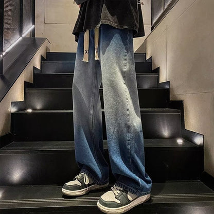 Men Jeans Oversize Straight Pants Summer