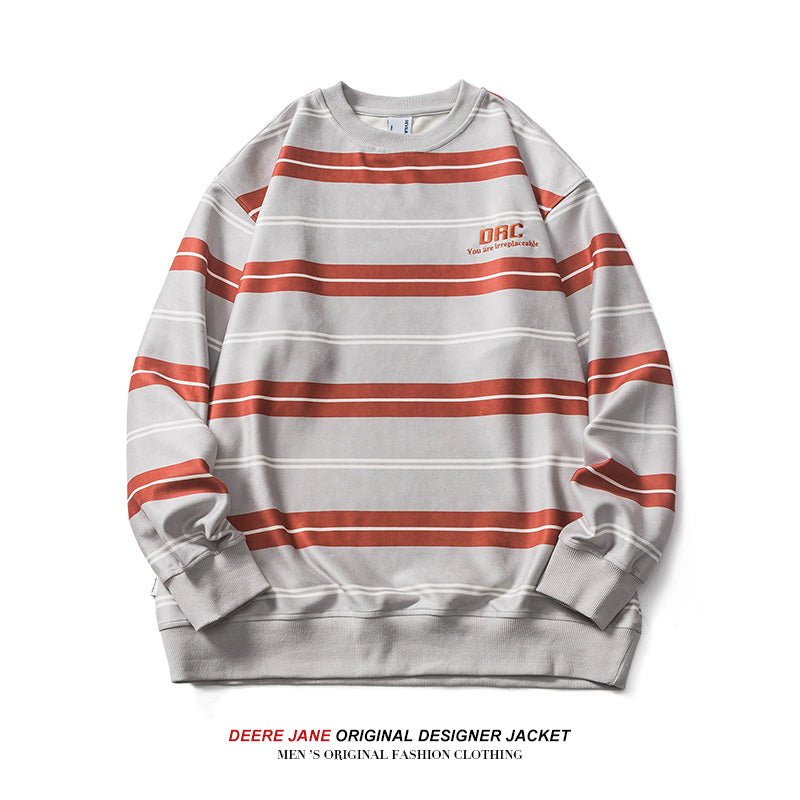 Men Pullover Hoodie Spring Letter Sweater Men's Loose All-Matching