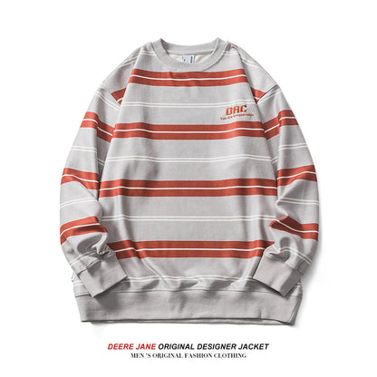 Men Pullover Hoodie Spring Letter Sweater Men's Loose All-Matching