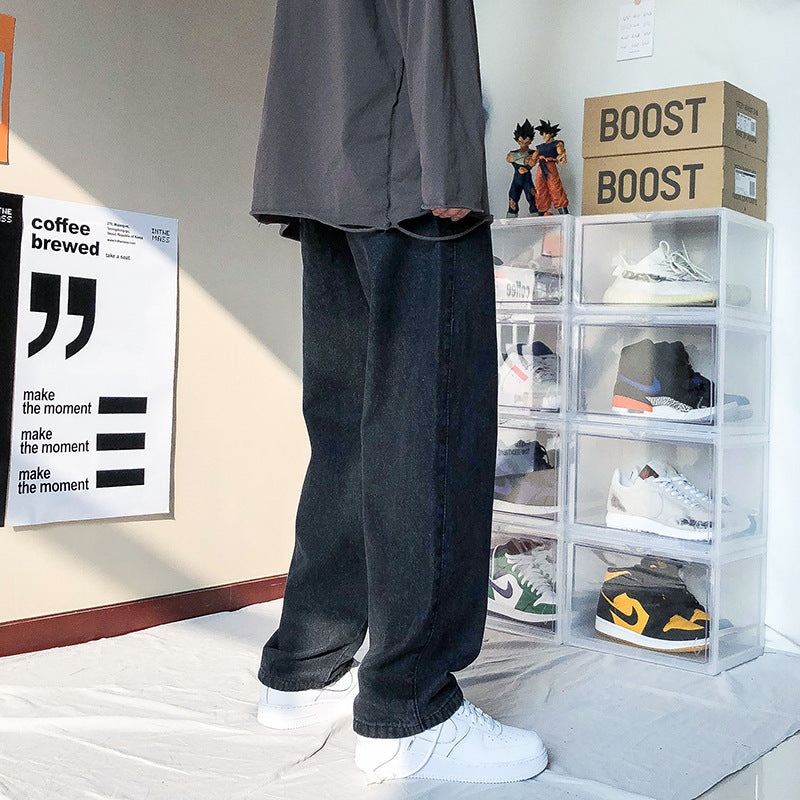 Men Jeans Loose Jeans Trousers Autumn Straight Pants