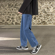 Men Jeans Loose Wide Leg Pants Spring Straight-Leg Trousers Men