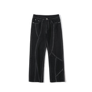 Men Jeans Vintage Jeans Straight Loose Pants