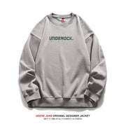 Men Pullover Hoodie Spring Cotton round Neck Sweater Men's Loose All-Matching