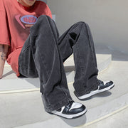 Men Jeans Washed Jeans Men Spring/Summer Straight-Leg Pants