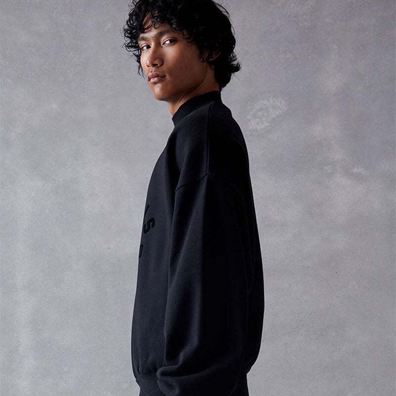 Fog Essentials Sweatshirt Unisex Micro Stand-Up Collar Loose Sweater