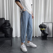 Men Jeans Spring Loose Straight Jeans Men's Casual Pants