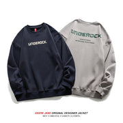Men Pullover Hoodie Spring Cotton round Neck Sweater Men's Loose All-Matching