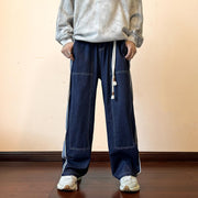 Men Jeans Men's Autumn Loose Spring and Autumn Oversize Straight-Leg Pants