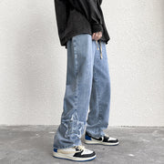 Men Jeans Retro Washed Casual Trousers