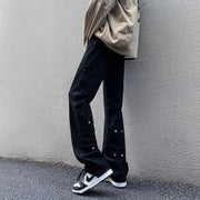Men Jeans Slightly Flared Jeans Slim-Fitting Straight Pants