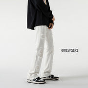 Men Jeans Ripped Straight Jeans Fall/Winter plus Size Slim Fit Trousers