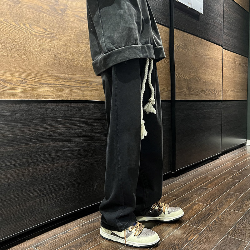 Men Jeans Oversize Straight-Leg Pants