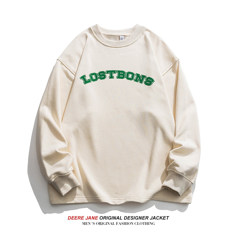 Men Pullover Hoodie Spring Sweater Men American Style Loose All-Match Fashion Spring and Autumn Leisure