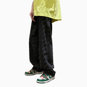 Men Jeans Straight-Leg Denim Trousers Men's Loose Summer Wide-Leg Pants