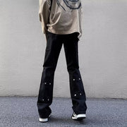 Men Jeans Slightly Flared Jeans Slim-Fitting Straight Pants