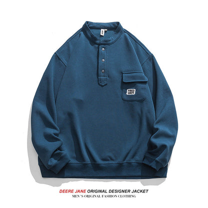 Men Pullover Hoodie Spring Sweater Men's Loose All-Match Casual