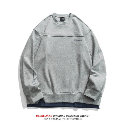 Men Pullover Hoodie Spring Sweater Men Loose Retro Casual