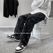 Men Jeans Summer Casual Pants Wide Leg Trousers