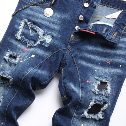 DSQ2 Jeans Distressed Slim-fit Stretch Jeans